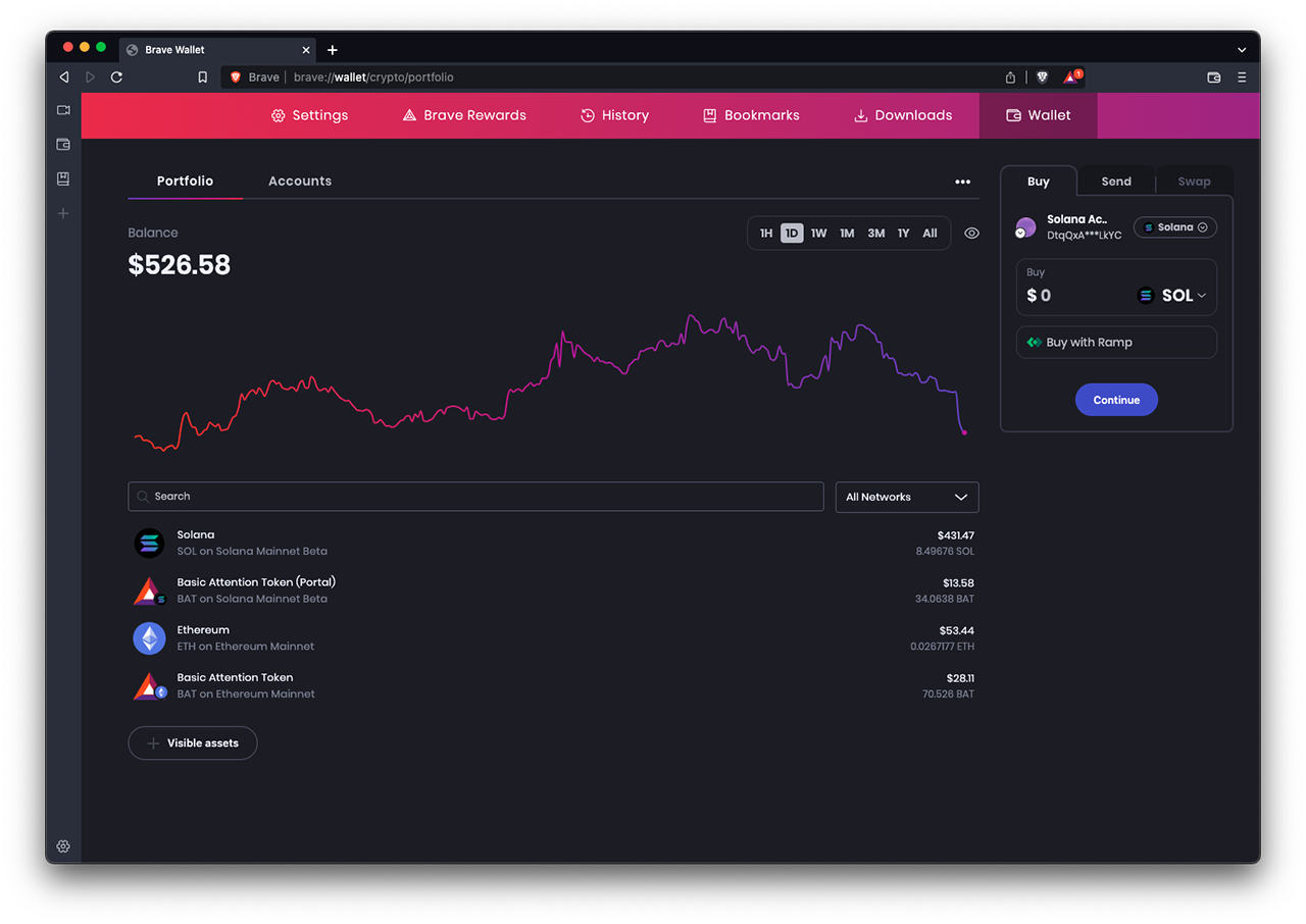 Brave Wallet Screenshot