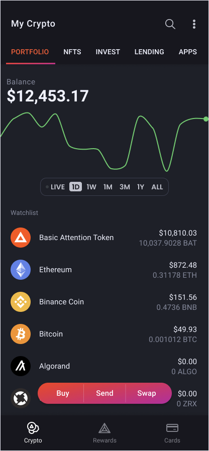 Brave Wallet Mobile Mockup