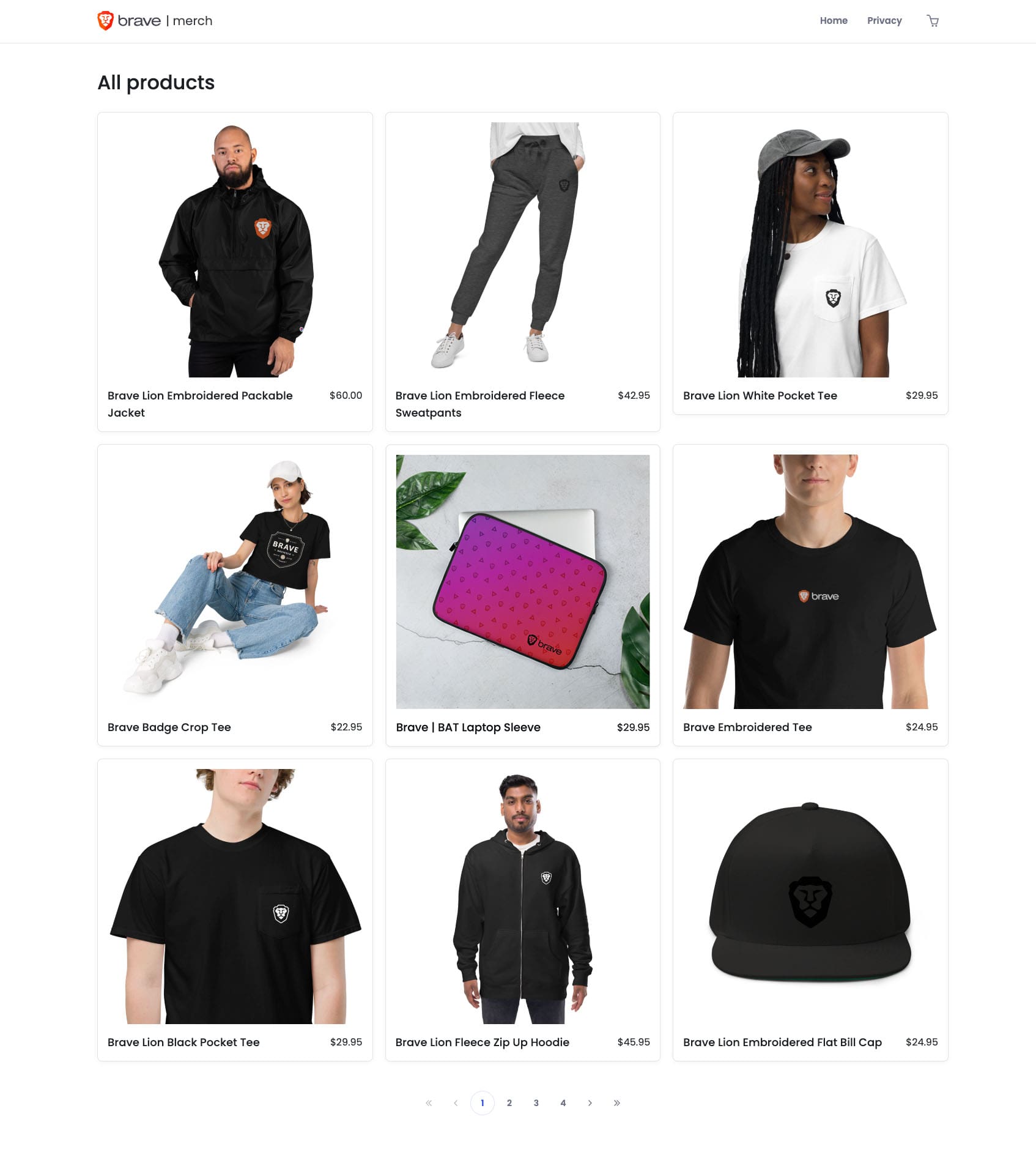 Our fully customized storefront is now the ultimate destination for official Brave and Basic Attention Token-branded merchandise.