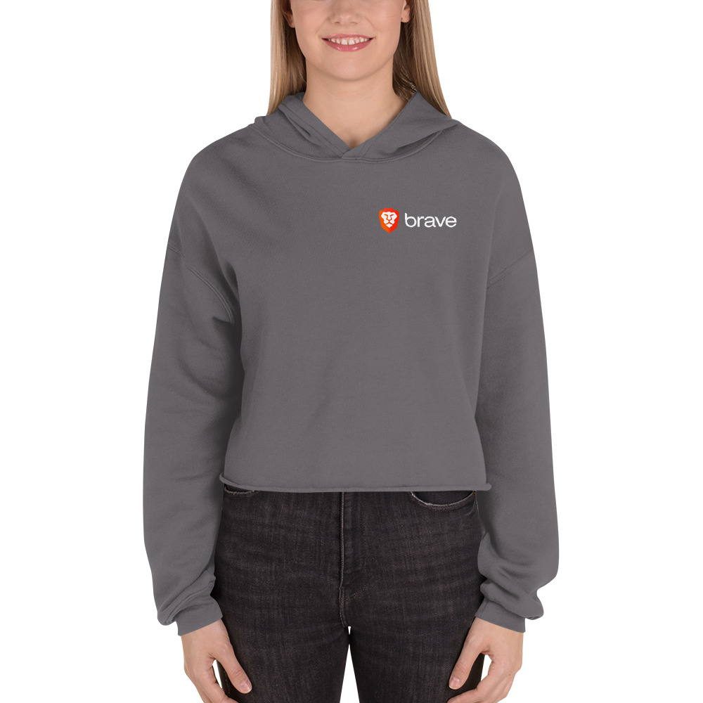 Brave Logo Crop Hoodie