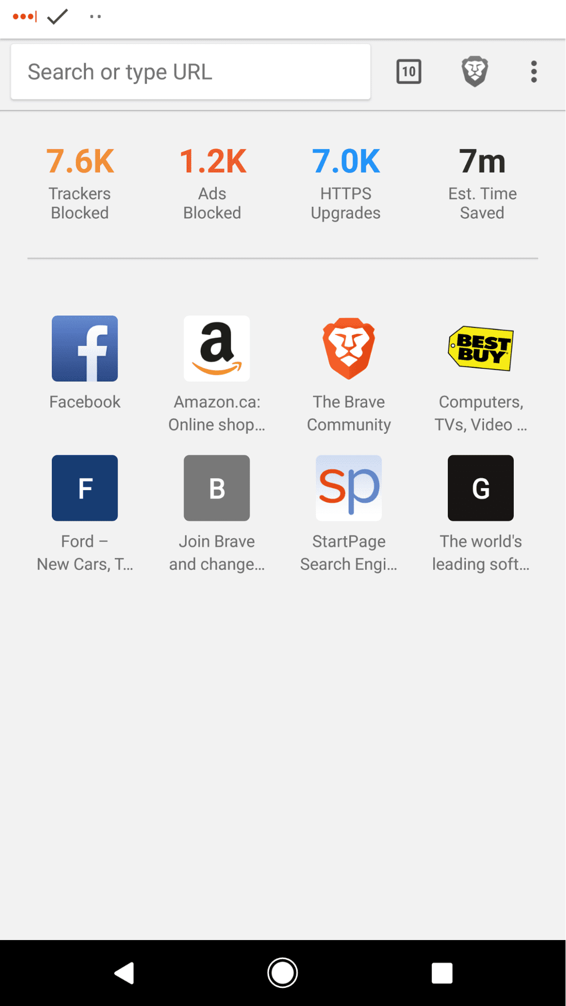 Brave Stats for Android