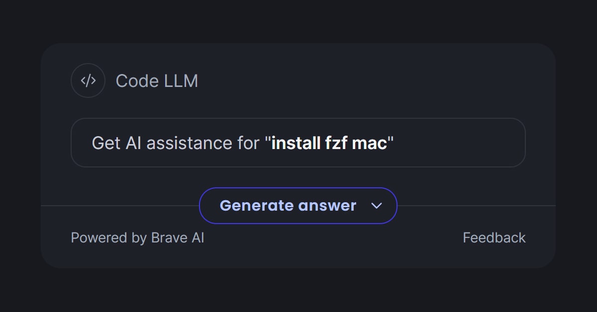 プログラミング関連の検索に対するAIを用いたCodeLLMがBrave Searchに搭載されました | Brave
