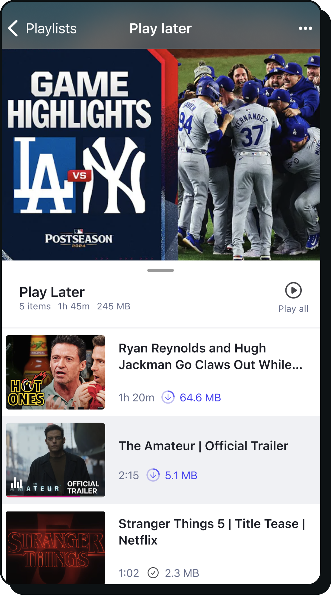 Brave Playlist mobile screenshot