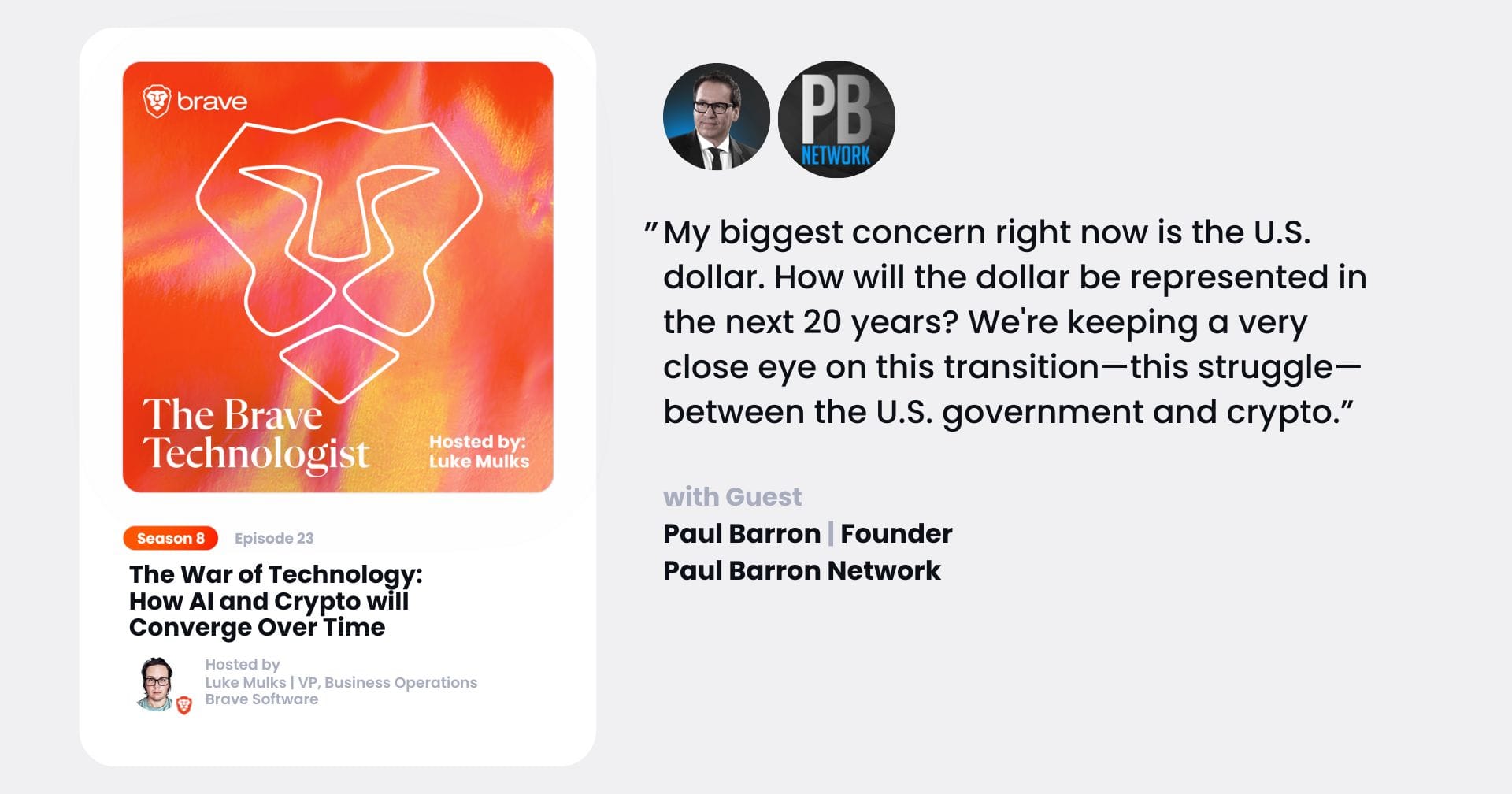 The War of Technology: How AI and Crypto will Converge Over Time | Brave