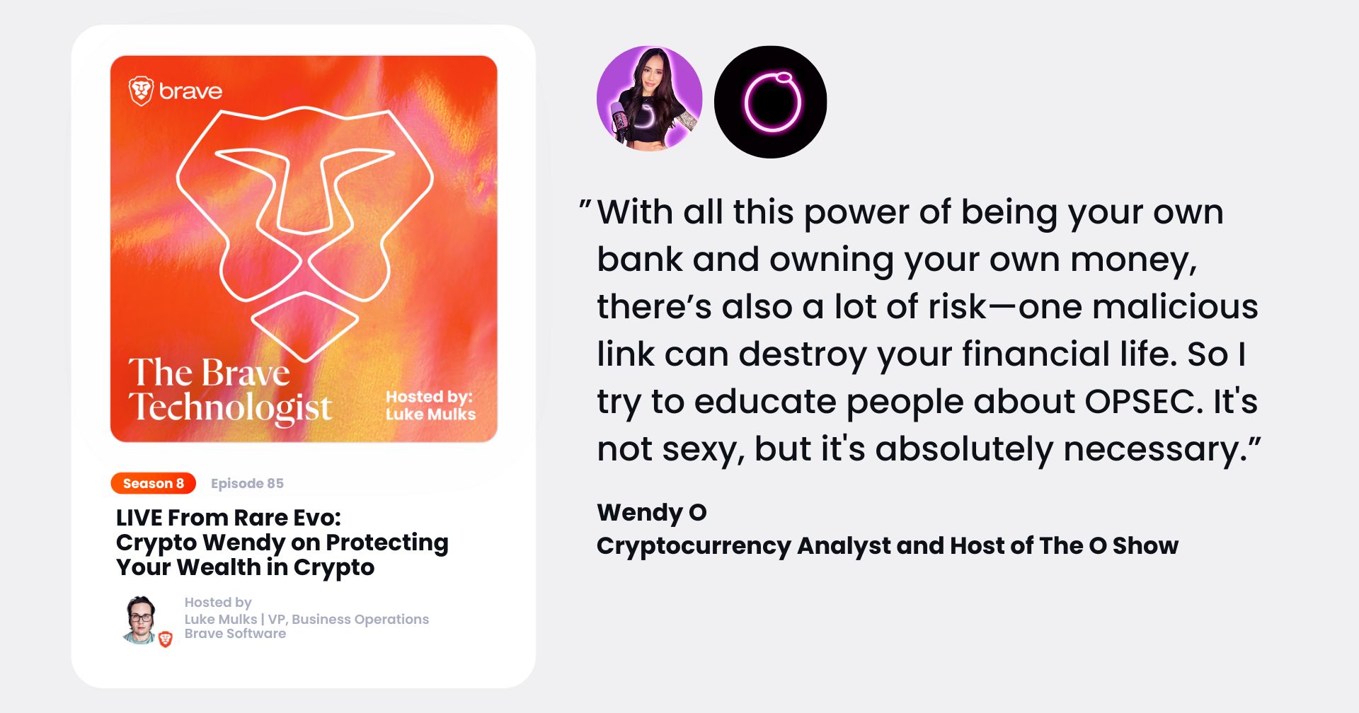 LIVE From Rare Evo: Crypto Wendy on Protecting Your Wealth in Crypto | Brave