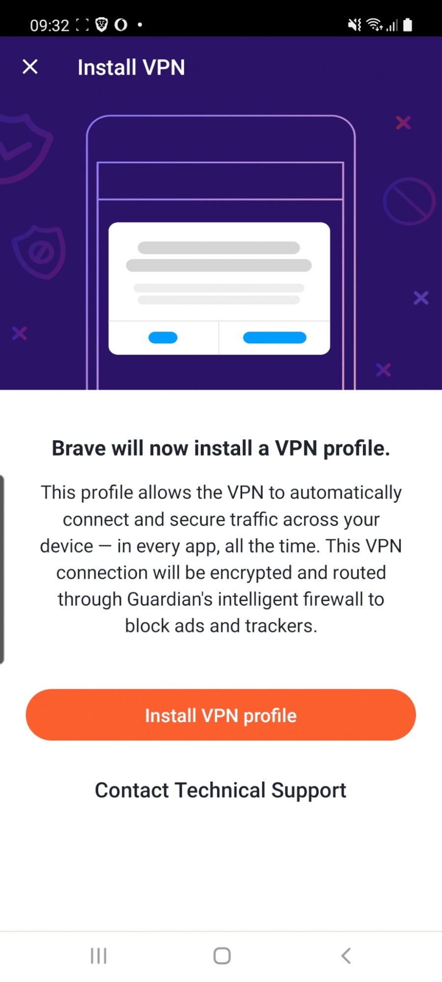 Brave Firewall + VPN on Android screenshot 2