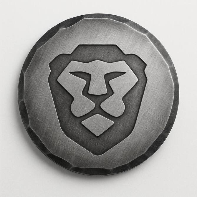 A Brave-themed golf-ball marker