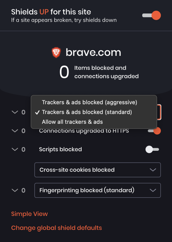 Brave blocking all the videos i try to watch in a website and the site