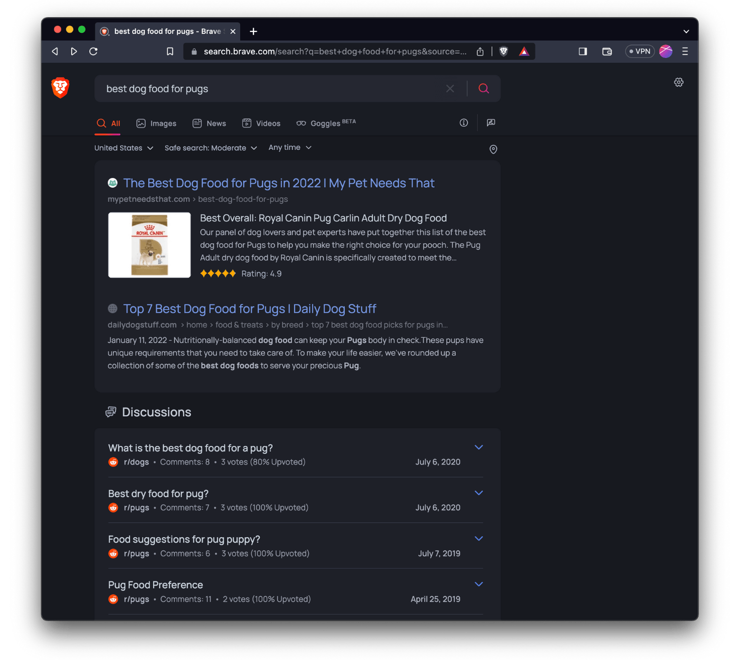 Brave Search discussions