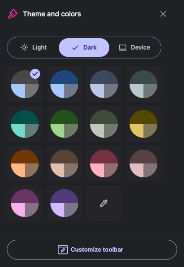 Neue Themen für den Desktop-Browser